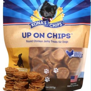 Up On Chips round chicken jerky pieces for dogs